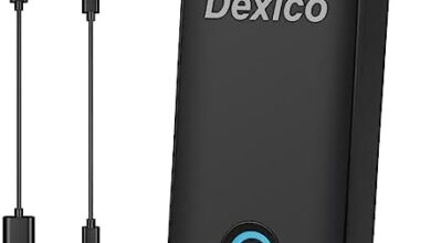 Wireless CarPlay & Android Auto Adapter, Dexico 2 in 1 Wireless Adapter for Wired CarPlay Android Auto Cars from 2016, Independent Dual System, Online Update for Apple iOS 8/Android 11 or Above, Black