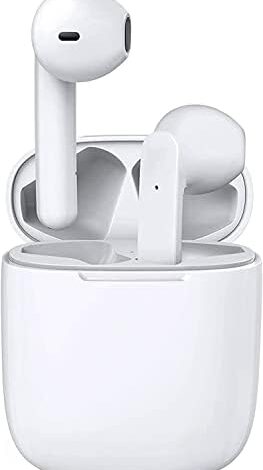Wireless Earbuds Bluetooth 5.0 Headphones Noise Cancelling Air Buds Pods 3D Stereo Ear pods in-Ear Ear Buds with Deep Bass Earphones Sport Headsets for Android/Samsung/Apple iPhone