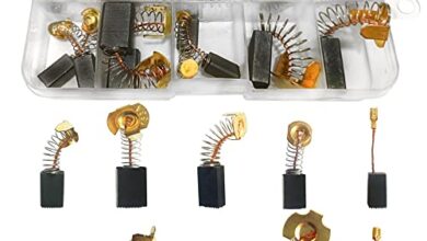 20Pcs Carbon Motor Brushes, Electric Motor Carbon Brushes 10 Different Sizes, Power Tool Replacement Parts,Electric Motor Carbon Brushes Replacement for Different Types of Carbon Brush Motors (20)