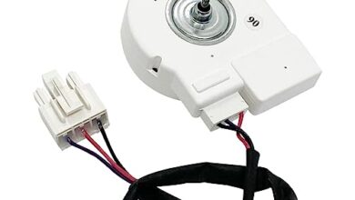 50240401000Q 12V 4W Refrigerator Evaporator Fan Motor Replacement for Samsung Fridge/Midea/Frigidaire Freezer/Magick Chef Refrigerator Condenser Fan Motor Parts ZWF-02-4 2100RPM CCW