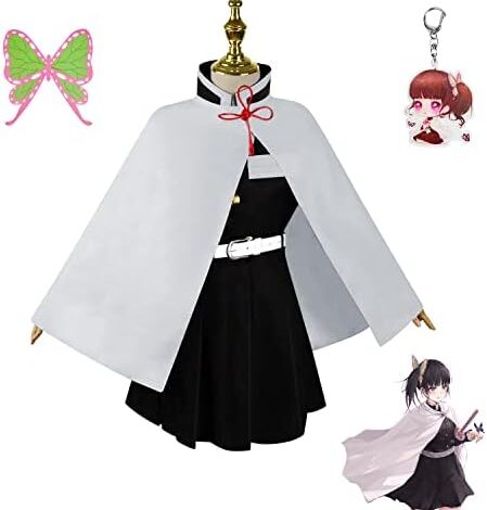 BLIBUNALA Cosplay Costume Uniform Outfit Kimono Demon Slayer Costume Anime Full Set Halloween for Kids Boys Girls Role Play Dress Suit (140, Mixed Color)