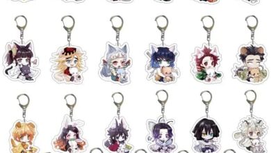 CIAWASEI Anime Slayer Keychain,Cute Anime Acrylic Keychain Set Keyring Decor Pendant Hanging Ornament Anime Keychain Set