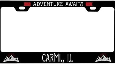 Carmi. Illinois Vanity Metal License Plate Frame