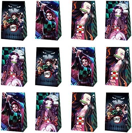 Crown Joker 24 Pack Demon Slayer Party Favors Gift Bags for Anime Fans Demon Slayer Birthday Party Decorations