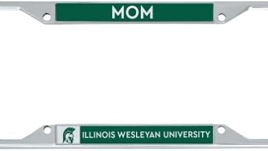 Desert Cactus Illinois Wesleyan University Metal License Plate Frame for Front or Back of Car Officially Licensed (Mom) (Mom)