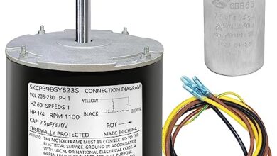 GLAHORSE 5KCP39EGS070S Condenser Motor,OEM Standard Upgraded Replacement Condenser Fan Motor,3905 1/4 HP,208/230V Condenser Fan Motor