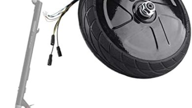 GLDYTIMES 200X50 8 inch 350w Motor Tire Compatible with Segway Ninebot Es1L Es2 Es4 Electric Scooter Explosion-proof Motor Front Wheel Replacement