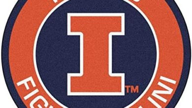 Illinois Illini Stickers (Any Size) Illinois Fighting Illini Decal Vinyl for car bamper, hemlet, Laptop, tumblers, Window Team Logo