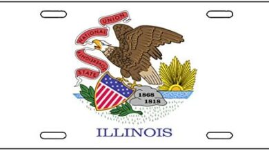 Illinois State Flag License Plate Novelty Auto Car Tag Vanity Gift IL