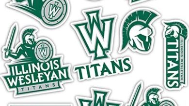 Illinois Wesleyan University Sticker Titans IWU Stickers Vinyl Decals Laptop Water Bottle Car Scrapbook T2 (Type 2)