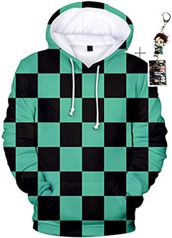 JOOJER Anime Slayer Tanjirou Zenitsu and Other Figure Hoodie, Unisex Printed Cosplay Sweatshirt Costume Coat