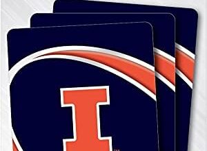 MasterPieces Family Games - NCAA Illinois Fighting Illini Playing Cards - Officially Licensed Playing Card Deck for Adults, Kids, and Family