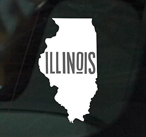 Nudge Printing United States of America Car Decals (Illinois)