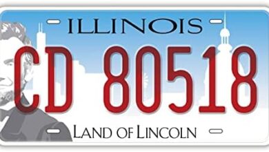 Panguru Replica License Plate of US States, Embossed Novelty Metal Number Tags, Prop Car Registration Plates, 12x6 Inches (Illinois)