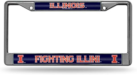 Rico Industries NCAA Unisex-Adult Bling Chrome License Plate Frame