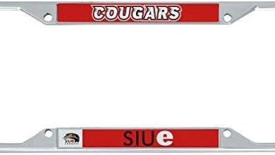 Southern Illinois University Edwardsville SIUE Cougars Metal License Plate Frame for Front or Back of Car Officially Licensed (Mascot)