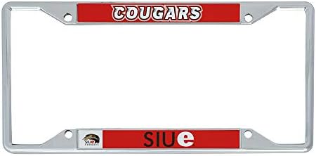 Southern Illinois University Edwardsville SIUE Cougars Metal License Plate Frame for Front or Back of Car Officially Licensed (Mascot)