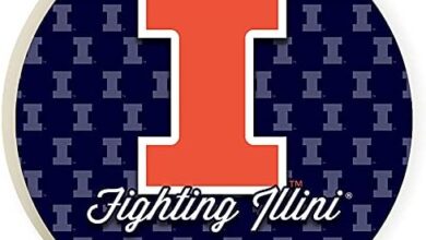 University of Illinois Fighting Illini 2.75 x 2.75 Car Coasters Pack of 2