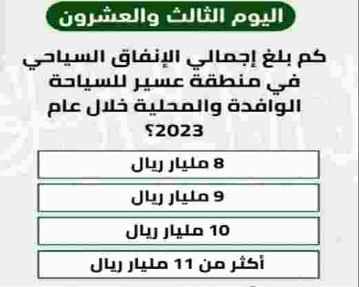 كم بلغ إجمالي الإنفاق السياحي في منطقة عسير للسياحة الوافدة والمحلية خلال عام 2023 ؟ يزيد الراجحي