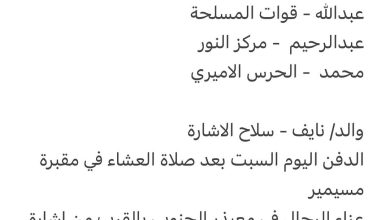 سبب وفاة / محمد اسلام زين العابدين اخ كل من بلال عبدالعزيز - سلاح الاشارة عبدالله - قوات المسلحة عبدالرحيم